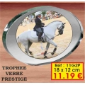 TROPHEE VERRE PRESTIGE : REF. 11G2P - 18 x 12 CM